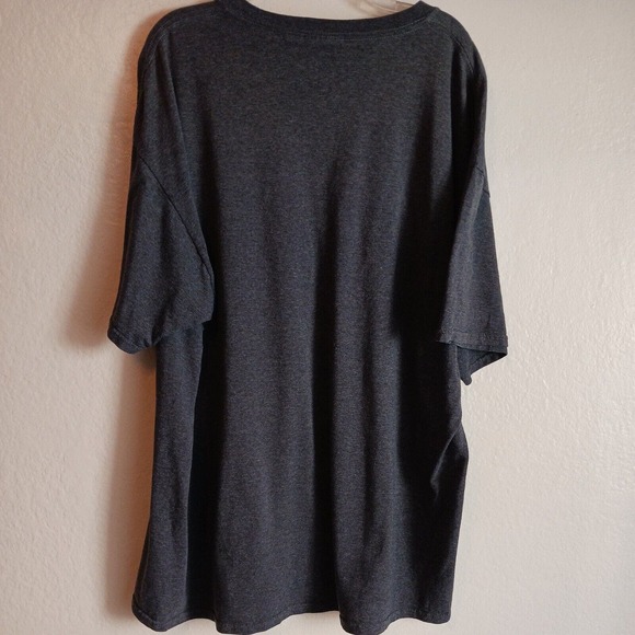 Zombie Hunter T-shirt Sz XL Dark Gray Skull Scary Short Sleeve Lime Green Letter - Picture 5 of 12